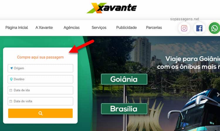 Posso comprar passagens da viação Xavante pela internet?