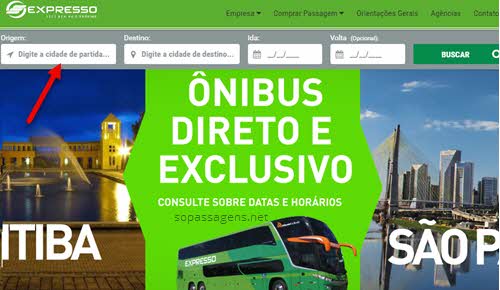 Passagens Expresso Transporte e Turismo pela internet