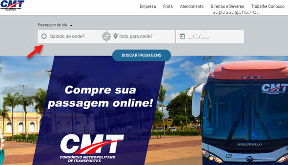 Passagens do Consórcio Metropolitano de Transporte Cuiabá online