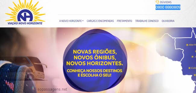 Pode comprar passagens da Novo Horizonte pela internet?