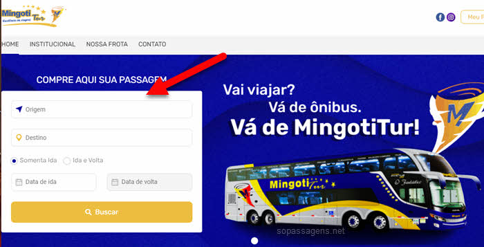 Como comprar passagens da Mingoti Tur pela internet, telefone e WhatsApp?